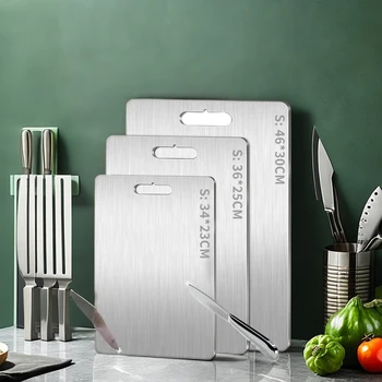 Modern Style Household Multi Purpose Kitchen Chopping Board 304 Stainless Steel Cutting Board