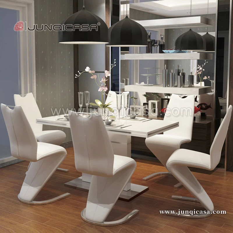 Fashion Luxury Rectangle Extendable Dining Table Modern Home Furniture Marble Dining With Chairs