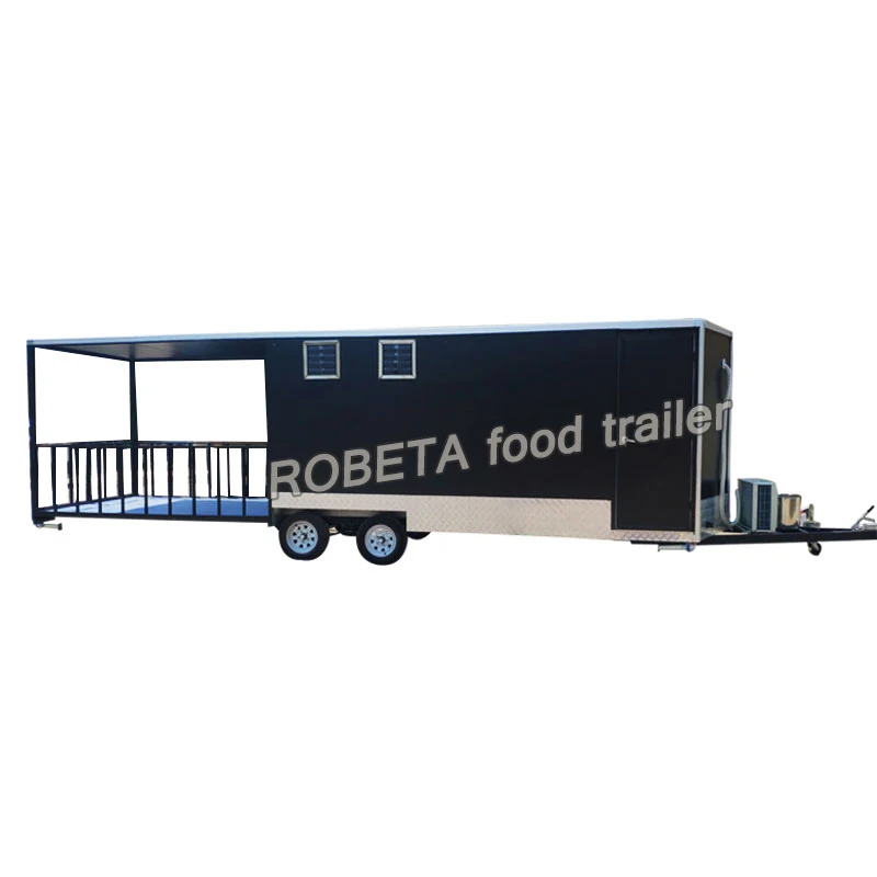 Pizza Oven Mobile Food Trailer for Sale | BBQ Fast Food Truck Cart with ...