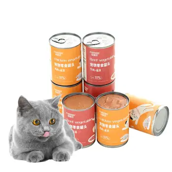 High Protein Bulk Wet Dog Food Mousse Organic Cat Can Food Cat Soup Can White Tuna Whelp Flavor Pure Natural Pet Snacks Food