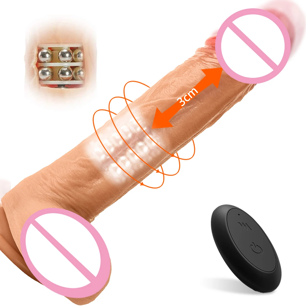 Wholesale 360 Degree Rotating Thrusting Dildo Adult Sex Toy Female Masturbation Wireless Control Anal Dildo Vibrator for Women From m.alibaba