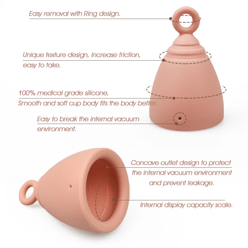 Медицинское силиконовое кольцо на удачу Furuize 100%, одобренная менструальная чаша ISO13485