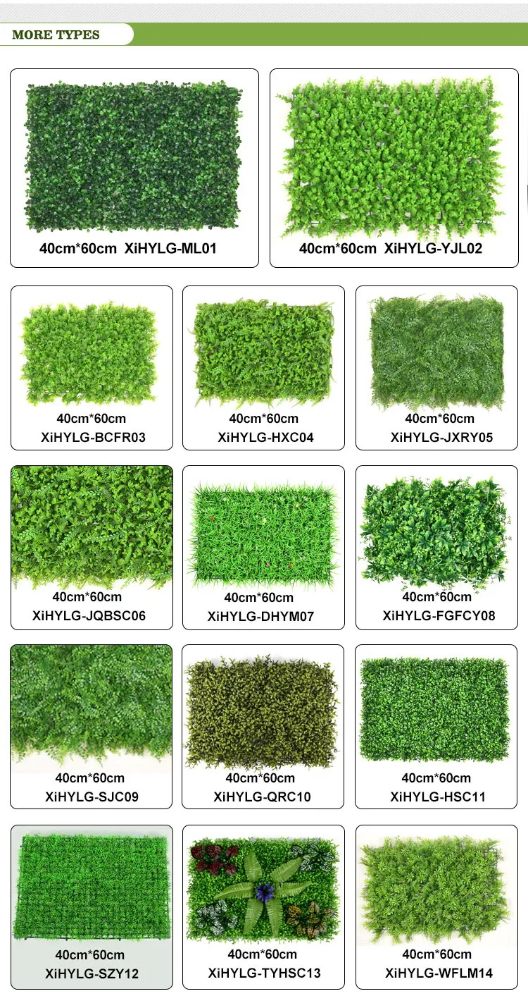 Hanging Plant Plastic Green Grass Wall Artificial Grass Wall Design
