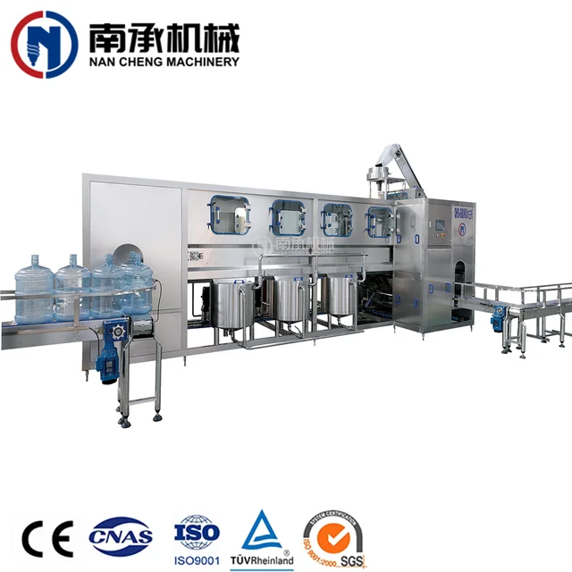 Long Service Life 5-10 Gallon Barrel Bucket Water Washing Filling Capping Machine With Water Purification System