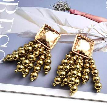 Women Pearl beaded Tassel Earrings Chain Dangle Earrings Newest Statement Earrings Long Pearl Wholesale 2021 Fashion jewelry