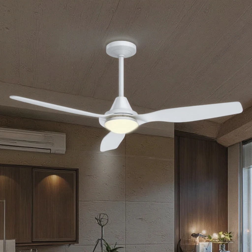 48inch Plastic BLDC Ceiling Fan with LED Light 110V-220V 3 Blades No Noise Home Hotel INMETRO Brazil Energy Saving Ceiling Fan