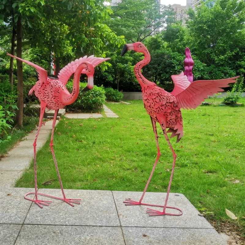 ソーラー点灯ピンクフラミンゴ屋外金属Garden Ornaments| Alibaba.com