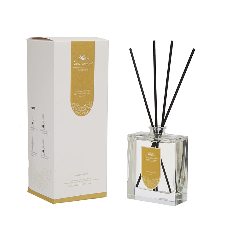 product wholesale 100ml fragrance glass bottle essential oil reed diffuser good gift set home fragrance fiber stick diffuser-7