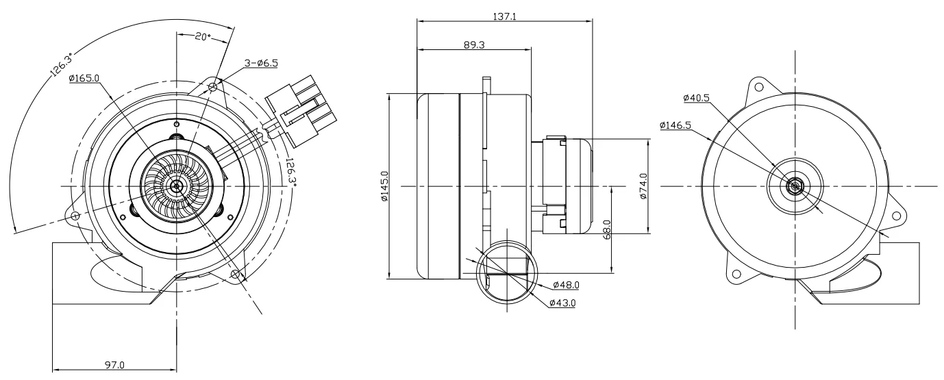 Bldc Brushless Fan, Tangential, 2-stage - detail 10