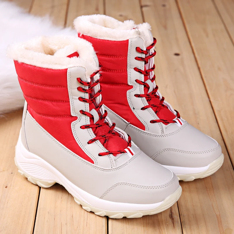 Oxfard fabric upper snow boots high top  keep warm cotton boots