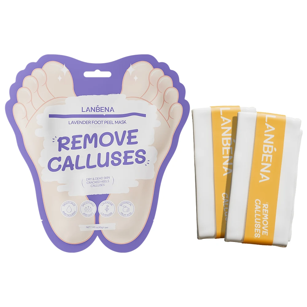 Lanbena Foot Moisturizing Whitening Dead Skin Remover Exfoliation Foot Peel Mask
