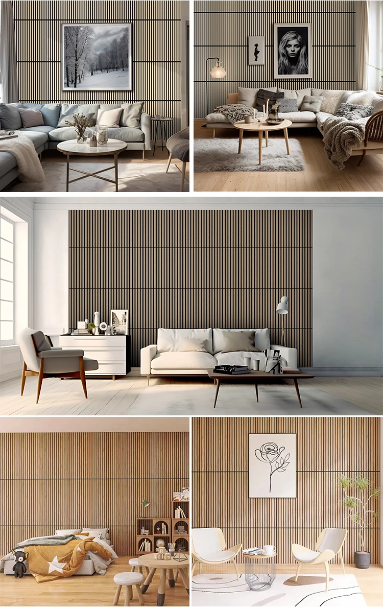 TianGe 60Cm Akupanel Wood Fiber Akustik 100% Pet 3D Contemporary 23 ...
