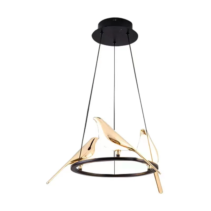 Modern Creative Desgin Simple Dining Room Hanging Led Chandelier Pendant Light With the Shape of Birds