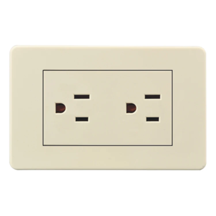 6 Pin Receptacle Electrical Flush Power Socket Wall Mounted Duplex Socket Outlet
