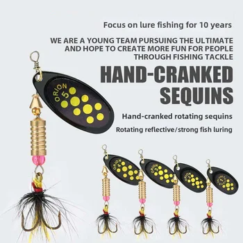 CHEERY Iron Hand-Cranked Artificial Hard Bait Spoon Spinner Lure 3.5g/4.5g/7g/12g with Hooks for Saltwater Fish Fishing – Metal Jig – view 4