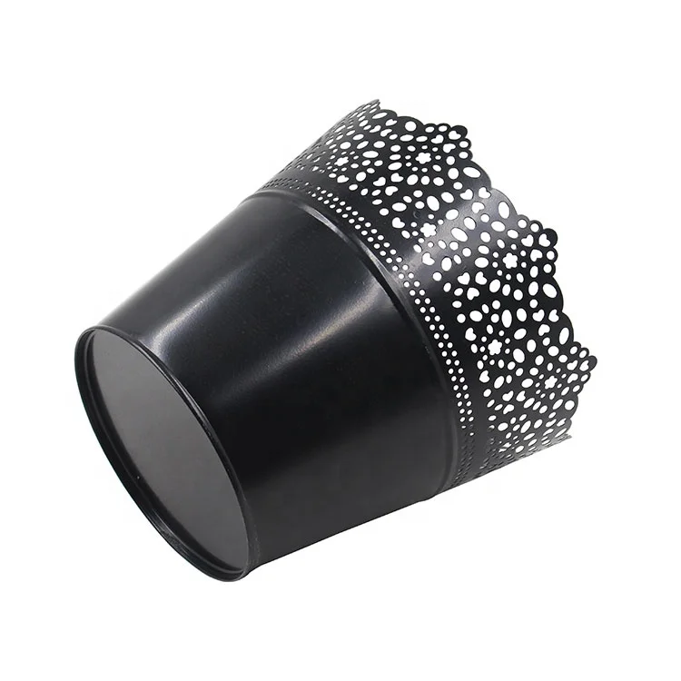 Декоративный полый кружевной держатель для хранения карандашей Металлический горшок для растений Железный цветочный плантатор оцинкованное ведро для цветов