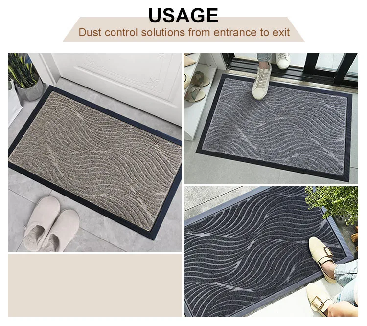 Custom Outdoor Industrial Doormat Rubber Mats Flooring Wholesale Plain Ribs Door Mats(图8)