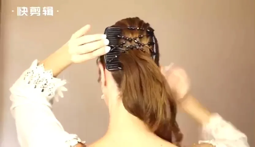 M MISM Hair Magic Comb Clip For Women Girls Beaded Flower Barrette Hairpin  Elastic Double Hair Combs Clips Hair Accessories|Women's Hair Accessories|  AliExpress | Women Magic Double Hair Comb 