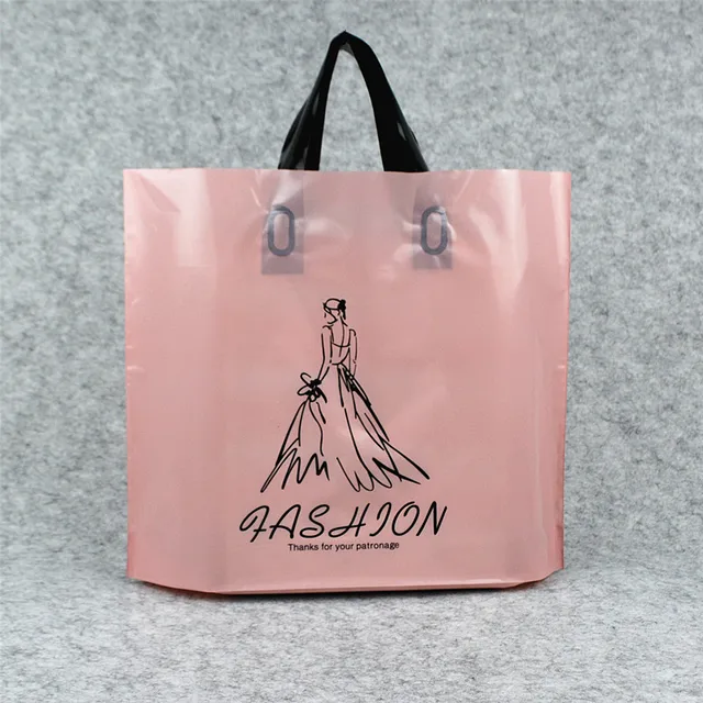Chen Han Factory's Wholesale Thickened HDPE Plastic Tote Bag New Gift Handbag for Clothing & Underwear Packaging Printed Design