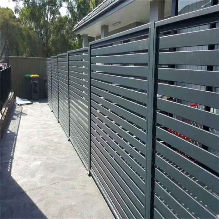 Composite Easily Assembled Security Horizontal Panels Metal Fence Aluminium Slat