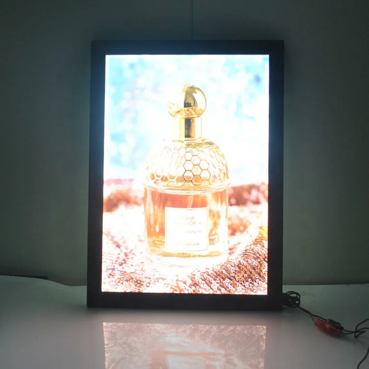 LED Light Box A1/A2 Size- Slim Wall Mounted Advertising Display Frame-  Backlit Poster Menu Board Frame for Restaurant Takeaway