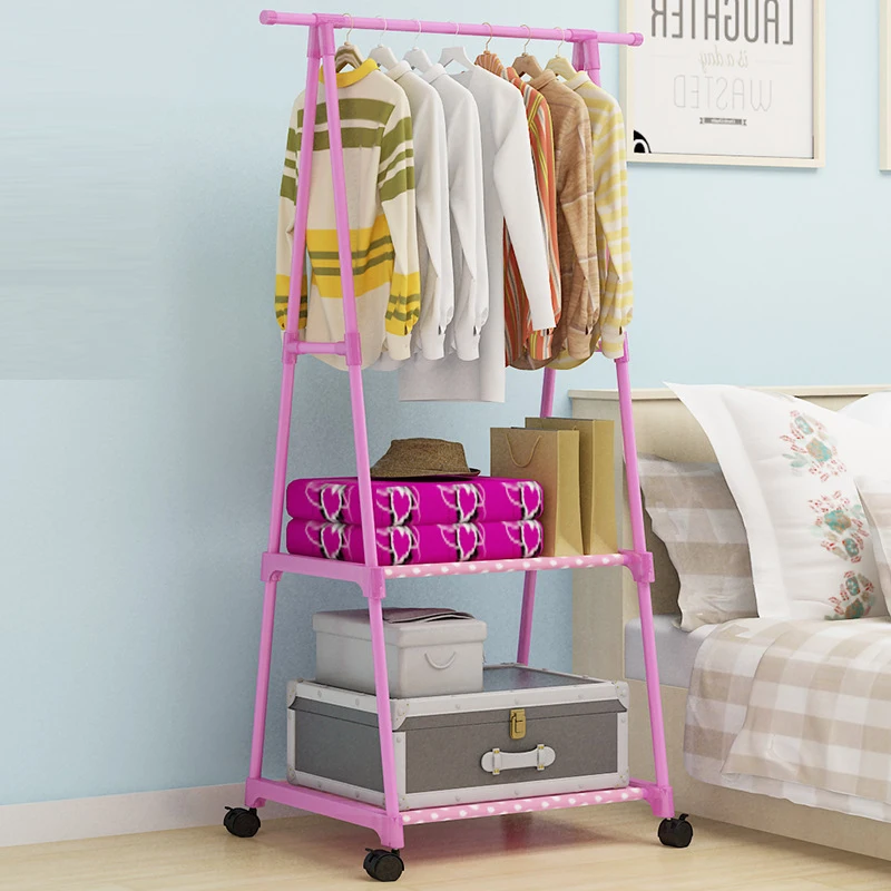 Standing Triangle Clothes Display Rack With Storage Shelf Rack Laundry Room Clothes Rack