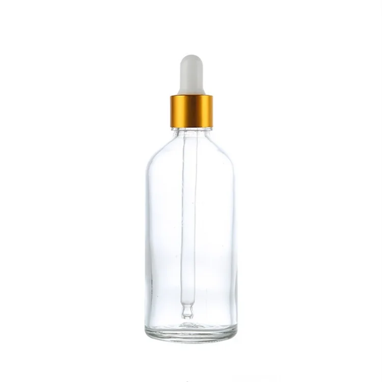 Transparent 10ml 15ml 30m 50ml 100ml Attar Perfume Gold Dropper