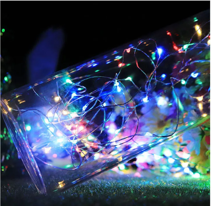 2M 20LEDS Solar Cork Bottle Stopper Copper Wire String Lights Fairy Lights