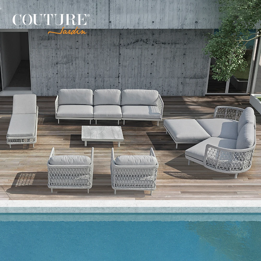 Couture Jardin Club Outdoor Furniture Rope Aluminum Frame Furniture Garden  Outdoor Sofa Set - Buy Outdoor Sofa Set,Rope Outdoor Furniture,Outdoor  Furniture Sofa Product on 