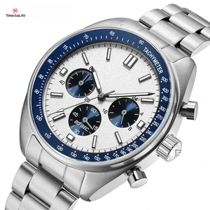 ODM Custom Logo Top New Brand Luxury Fashion Chronograph Steel Watch for Men Japan VD53 Quartz Business Wristwatches