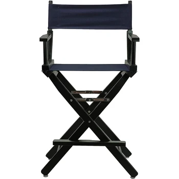 Wholesale director camp chairs beech wooden cotton canvas tall design makeup lightweight chairs with side table