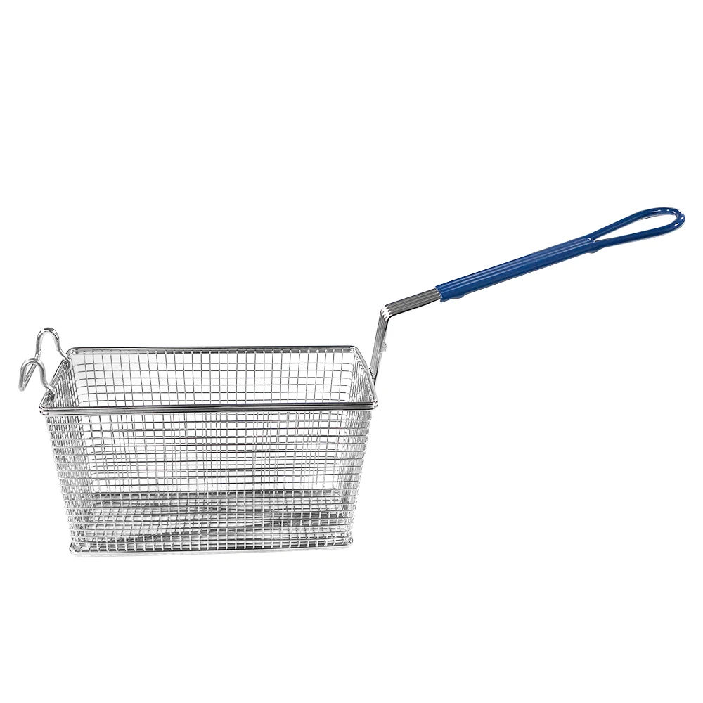 Commercial Kitchen Durable Deep Fryer Basket Stainless Steel Frying for French Fries or Fast Food