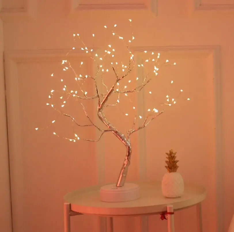 Bonsai Tree Light 108 Led Battery Or Usb Operated Silver Branches For Bedroom Party Christmas Decor Buy Led Tree Light Led Tree Branch Lights Led Tree Lamp Product On Alibaba Com