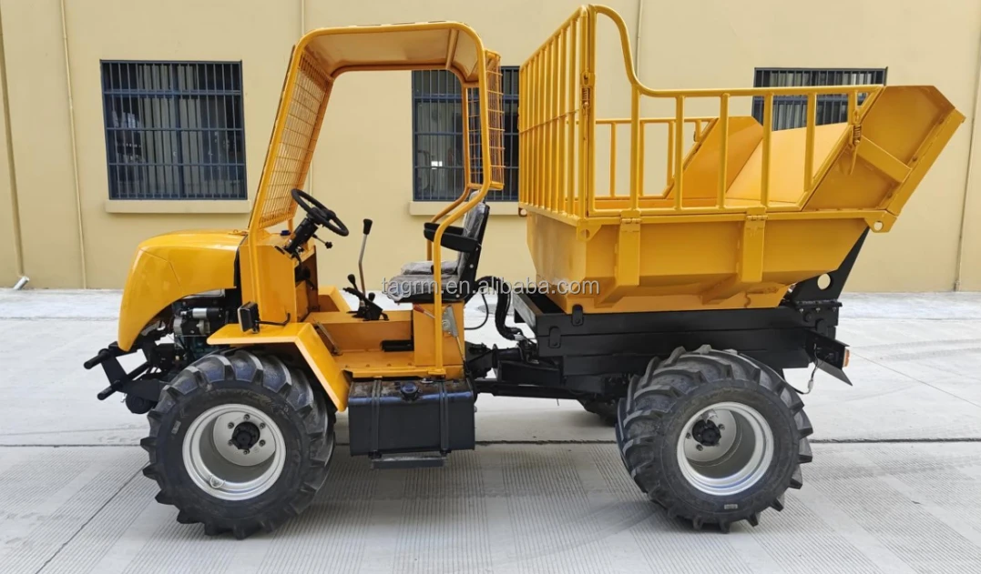 Small Wheel Type 14.7KW/20HP Tricycle Oil Fruit Lift Loader Sawit Palm Garden Dumpers Truck Harvesters for Transporting Palm Oil