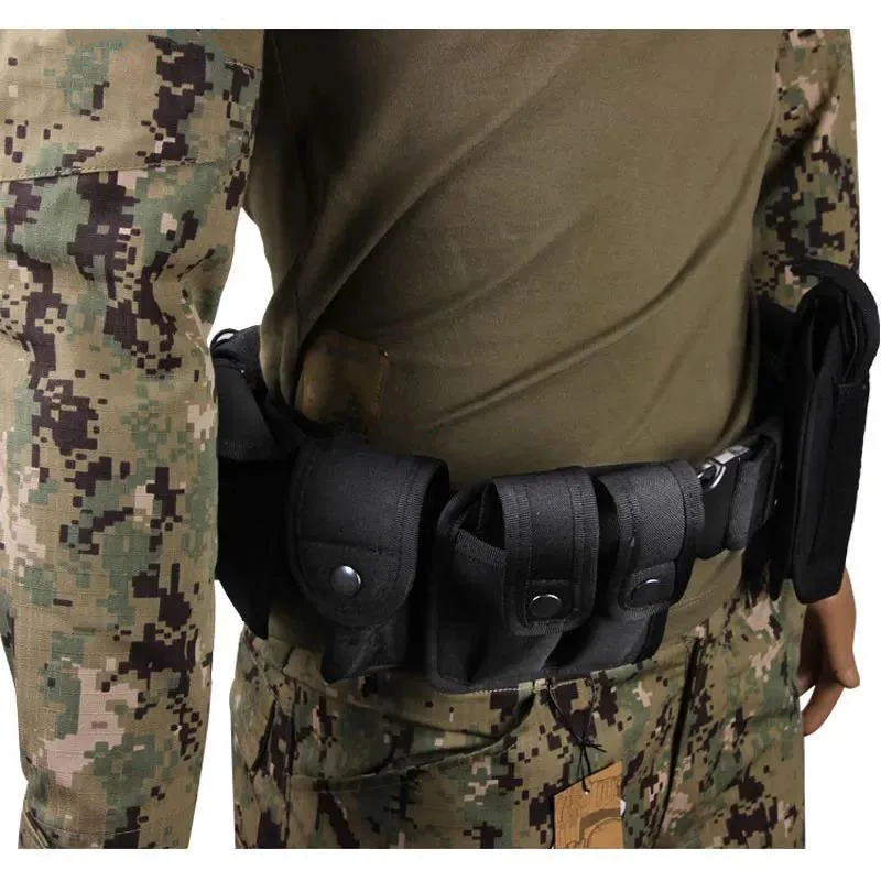 Quick-release Buckle Tactical Waistband Gear Set Pouch Quick Detach Outdoor Training Hunting Sport Belt Modular Equipment
