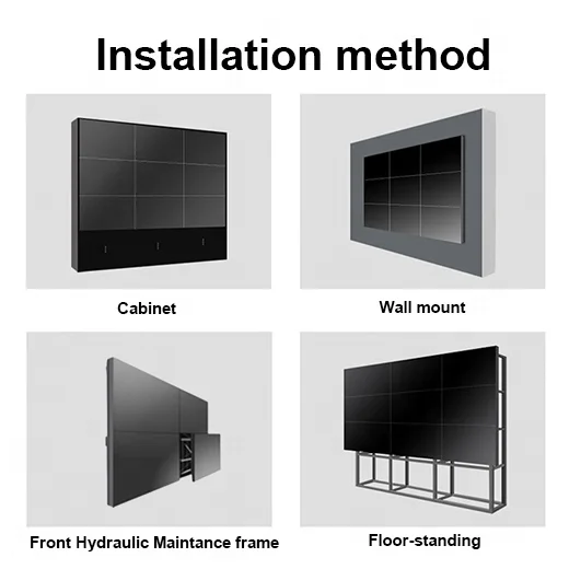 Interactive 43 Inch Splicing Screen Vidmate 4K Advertising Player Monitor Floor Standing LCD Video Wall