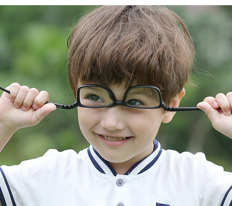 Kids Child Glasses Frame Flexible TR90 Silica Gel Eyeglasses With