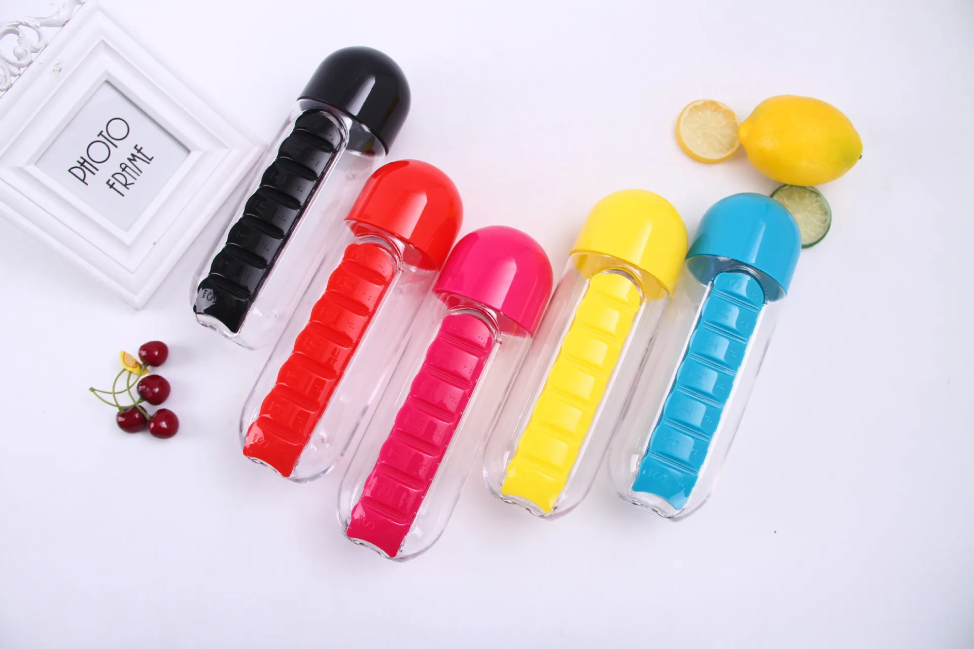 2-in-1 Pill Organizer and Water Bottle - Personalization Available