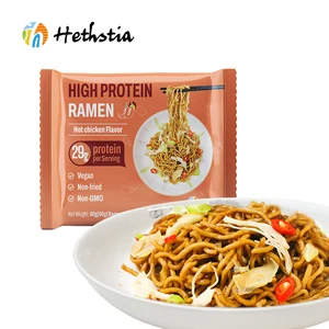 Spicy Chicken Ramen High Protein 29g Vegan Instant Noodles Non Fried Plant Based Quick Meal