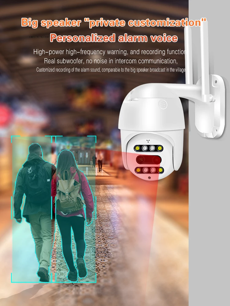 CMOS 2.4G WiFi Wireless Camera System CCTV 10X Zoom Dual Lens
