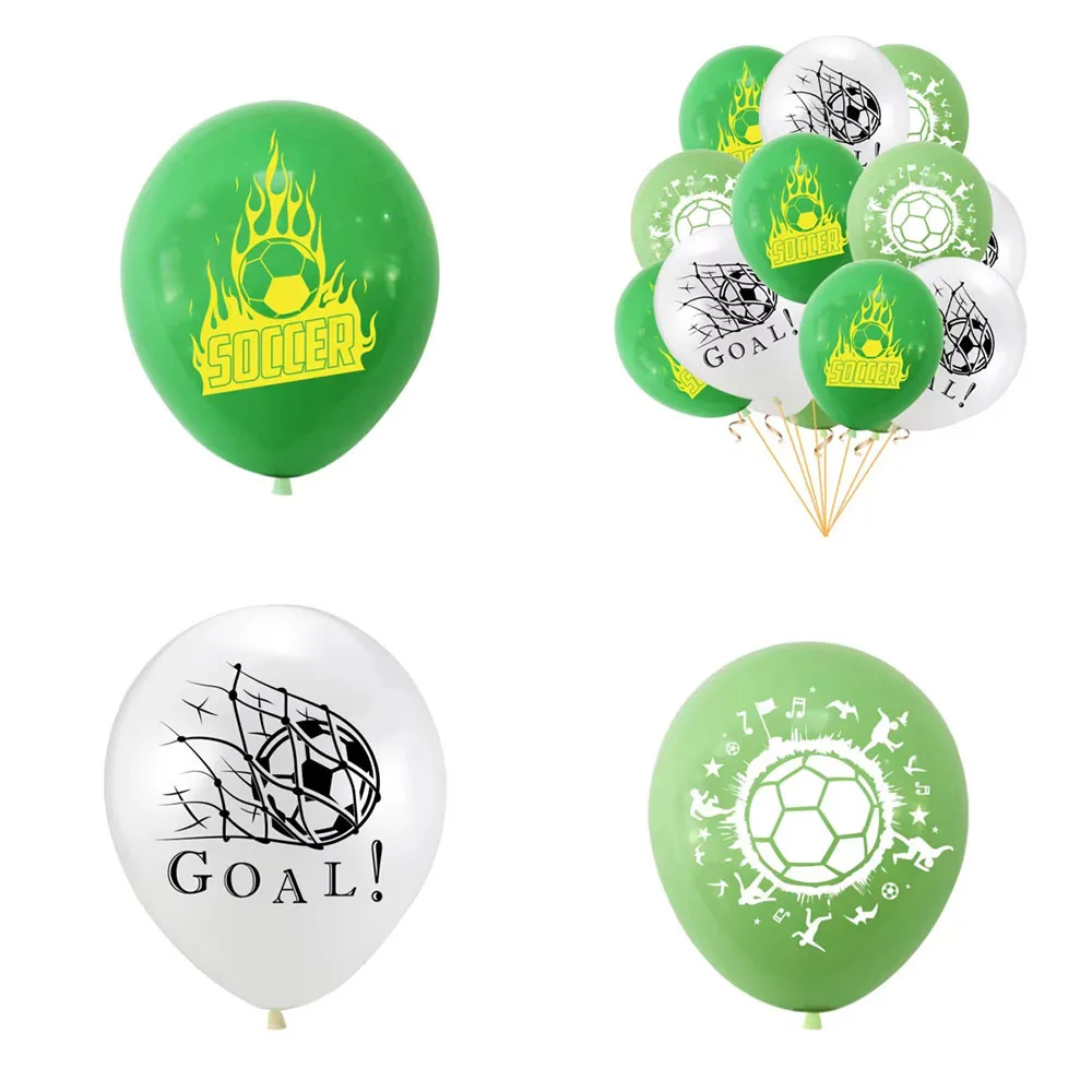 2026 FootballWorld Football Theme Thick Aluminum Balloon Football Goal Net Flame Design Party Decor Setup Sets