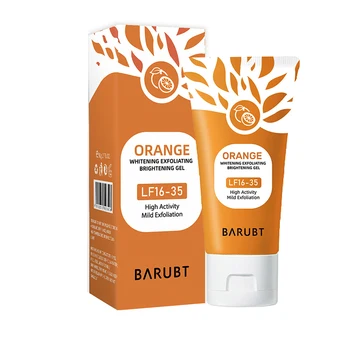 Orange Herbal Facial Exfoliator Whitening Brightening Pore-Cleansing Gel Face Body Gentle Dead Skin Removal Moisturizer Gel