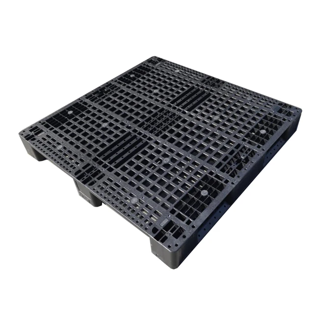 Antistatic Perforated Pallets ESD Black Plastic Pallets For Electrostatics