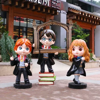 Large Outdoor Resin Craft for Harry Potter Cartoon Sculpture Christmas Landscape Decoration Hermione Wand for Mall Cinema