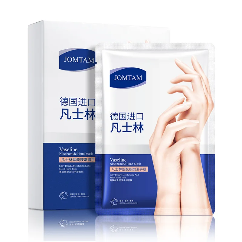 Jomtam маска. Маска перчатки для рук jomtam. Jomtam Niacinamide Moisturizing hand Mask. Увлажняющая питательная маска для рук jomtam. Маска-перчатки для рук Vaseline Nicotinamide Nourishing hand Mask 40g.