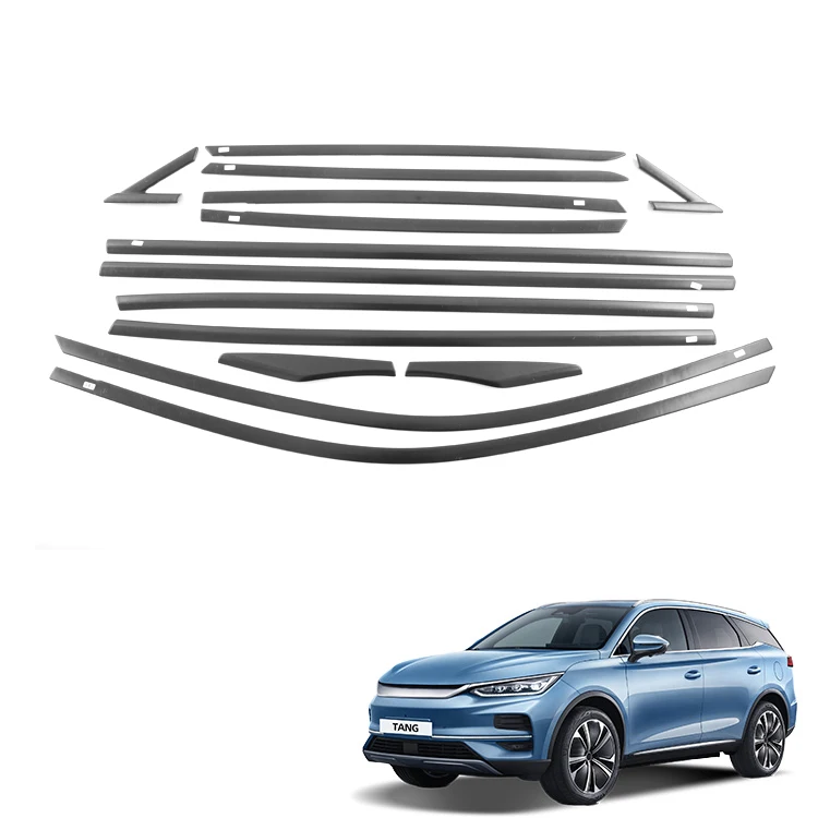 Window Trim for BYD Tang Accessories ABS Glossy Black Auto Window Modification Decorative Trim Interior Accessory