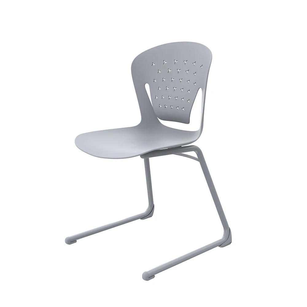 School Conference Room Training Waiting Areas Office Conference Chair Stackable Design Stainless Steel L Shape Legs Chair