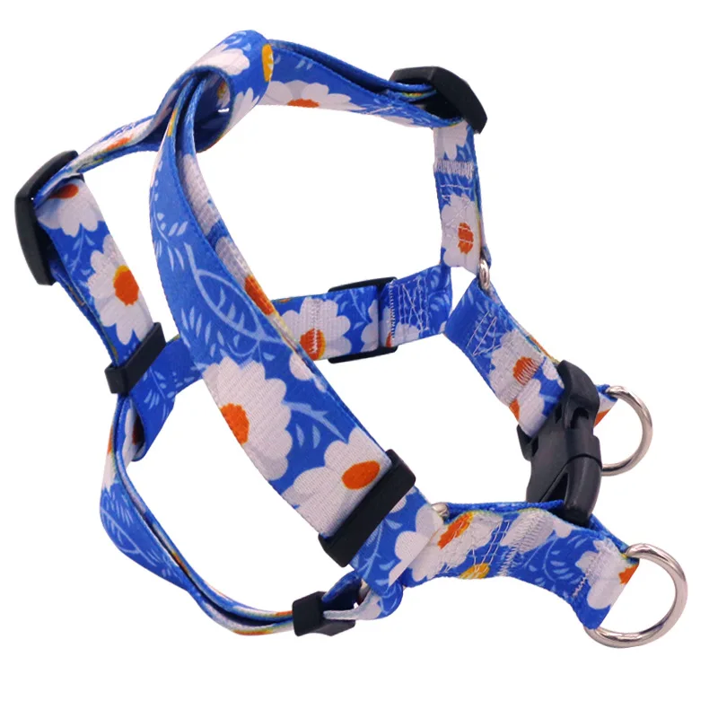 2021 Hot Selling Dog Harness Vest Pattern Waterproof Dog Harness Leash Polyester and Matching Harness