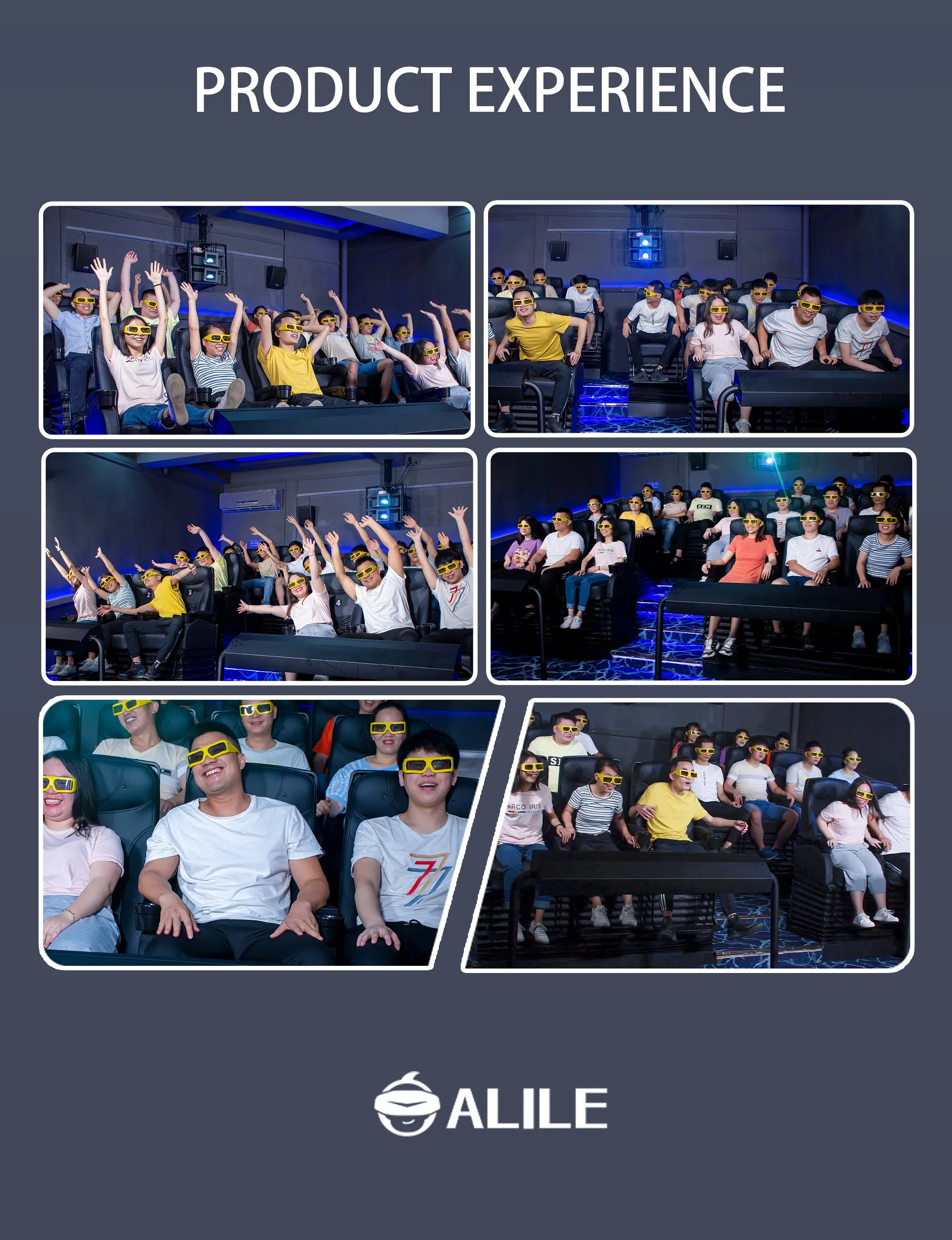 Factory Price 5D 7D Indoor Amusement Ride Electric Fiberglass and Metal Theater with Model Pattern Seat 5D Movie Chair