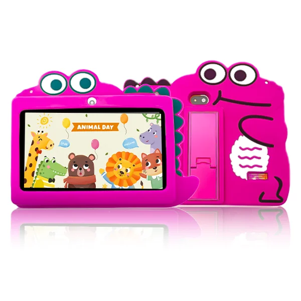 Wintouch 2024 Crocodile 7 Inches Shell Kids Tablet  Android Tablet Wifi Education Android 7 Kids Tablet With Kids Mode and IWawa